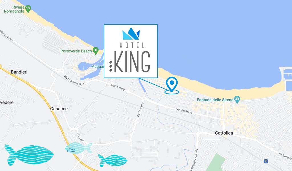 Dove si trova l'Hotel King a Cattolica